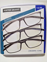 Load image into Gallery viewer, Design Optics by Foster Grant Reading Glasses 3-Pack
