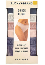 Load image into Gallery viewer, Lucky Brand Women&#39;s 5-Pack Ultra Soft High Cut Panties
