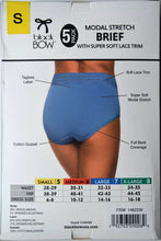 Load image into Gallery viewer, Black Bow Ladies&#39; 5-Pack High Waist Modal Stretch Briefs with Lace
