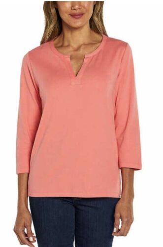 Orvis Ladies' ¾ Sleeve Split Neck Top