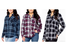 Load image into Gallery viewer, Well Worn Ladies&#39; Flannel Button-up Shirt
