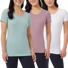 Load image into Gallery viewer, 32 Degrees Cool Women&#39;s 3 Pack Short Sleeve Scoop Neck T-Shirts
