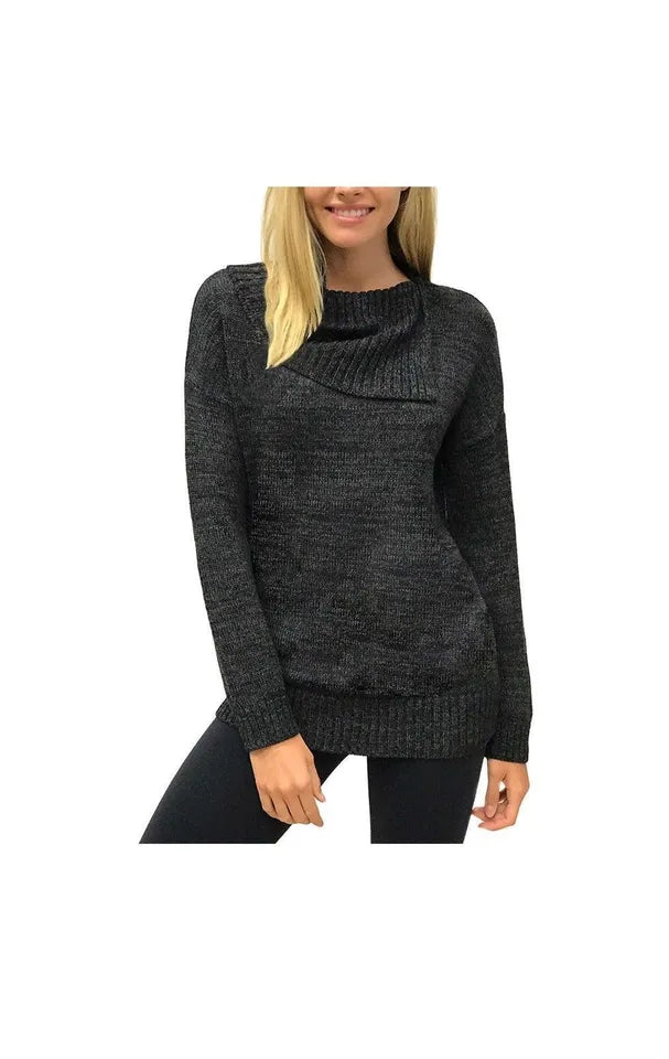 MATTY M KNIT ENVELOPE NECK SWEATER