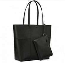 Load image into Gallery viewer, Tory Burch Block T N/S Tote Black with clutch

