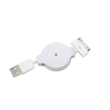 Load image into Gallery viewer, CE TECH 3 ft. Retractable USB to 30-Pin Charging Cable White
