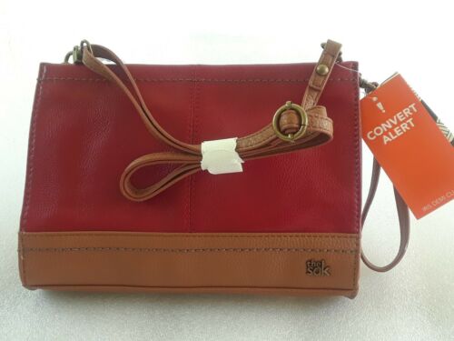 The SAK Women's Iris Demi Clutch Scarlet Block Purse Convertible Crossbody NWT