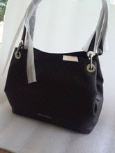Load image into Gallery viewer, Michael Kors Signature Raven Large Shoulder Tote - Black - New $298
