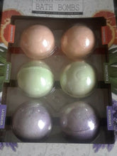 Load image into Gallery viewer, Essenza Bath Bombs 6 Pack Grapefruit Eucalyptus, Lavender 7.5 Oz 215g
