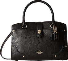 Load image into Gallery viewer, Coach 37779 Mercer Satchel 24 light gold black Grain Leather Satchel Bag
