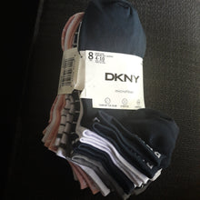 Load image into Gallery viewer, DKNY women&#39;s microfiber No Show socks 8 pack size 4-10
