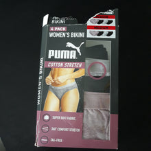 Load image into Gallery viewer, Puma Womens 4 Pack Cotton Stretch Bikini NewOpenBox

