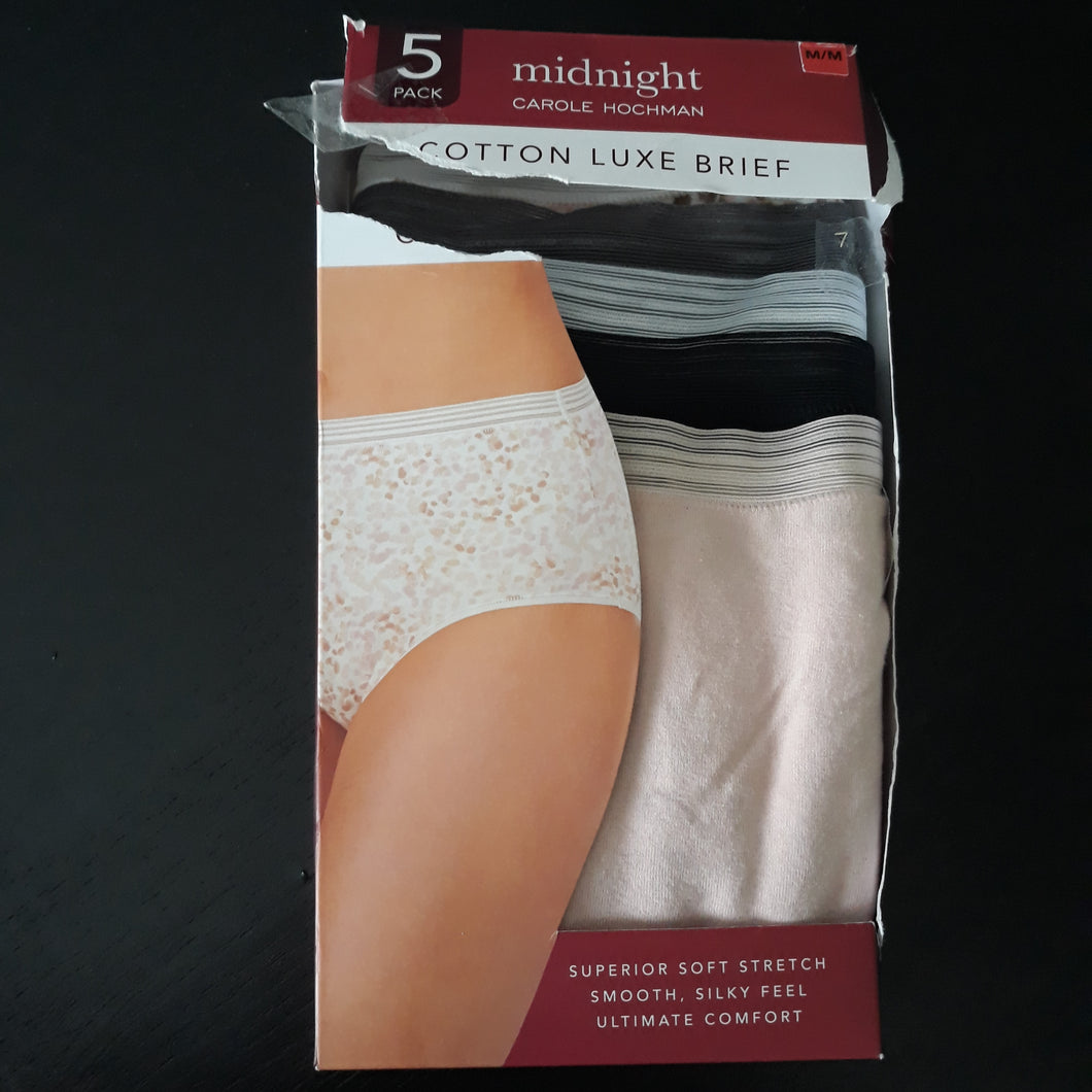 Carole Hochman Womens 5 Pack Midnight Cotton Luxe Briefs OpenBox