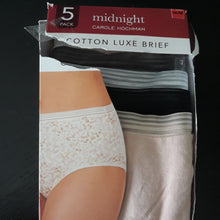 Load image into Gallery viewer, Carole Hochman Womens 5 Pack Midnight Cotton Luxe Briefs OpenBox
