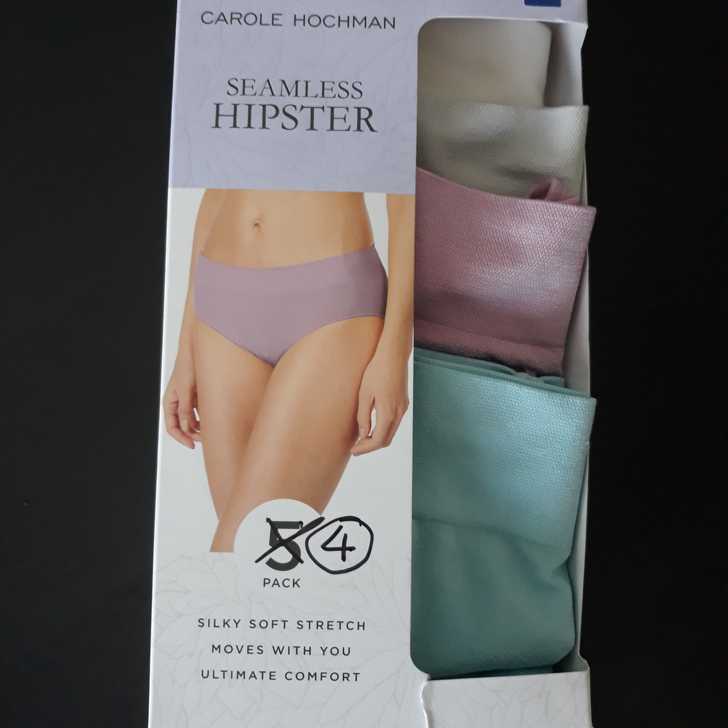 Carole Hochman Ladies 4 Pack Seamless Hipster Large Open Box