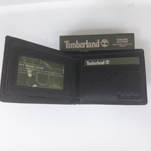 Load image into Gallery viewer, Timberland Men&#39;s Genuine Pebble Leather Removable Passcase Wallet Black
