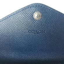 Load image into Gallery viewer, Coach Ladies Crossgrain Leather Soft Wallet Navy NWT
