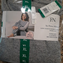 Load image into Gallery viewer, Flora Nikrooz Women&#39;s 2 Piece Long Sleeve Lounge Set with Lace (WithDefect)
