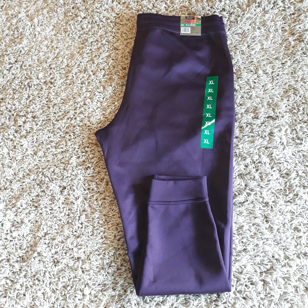 New With Defect 32 Degrees Heat Plum Fleece Women's Jogger Pants XL