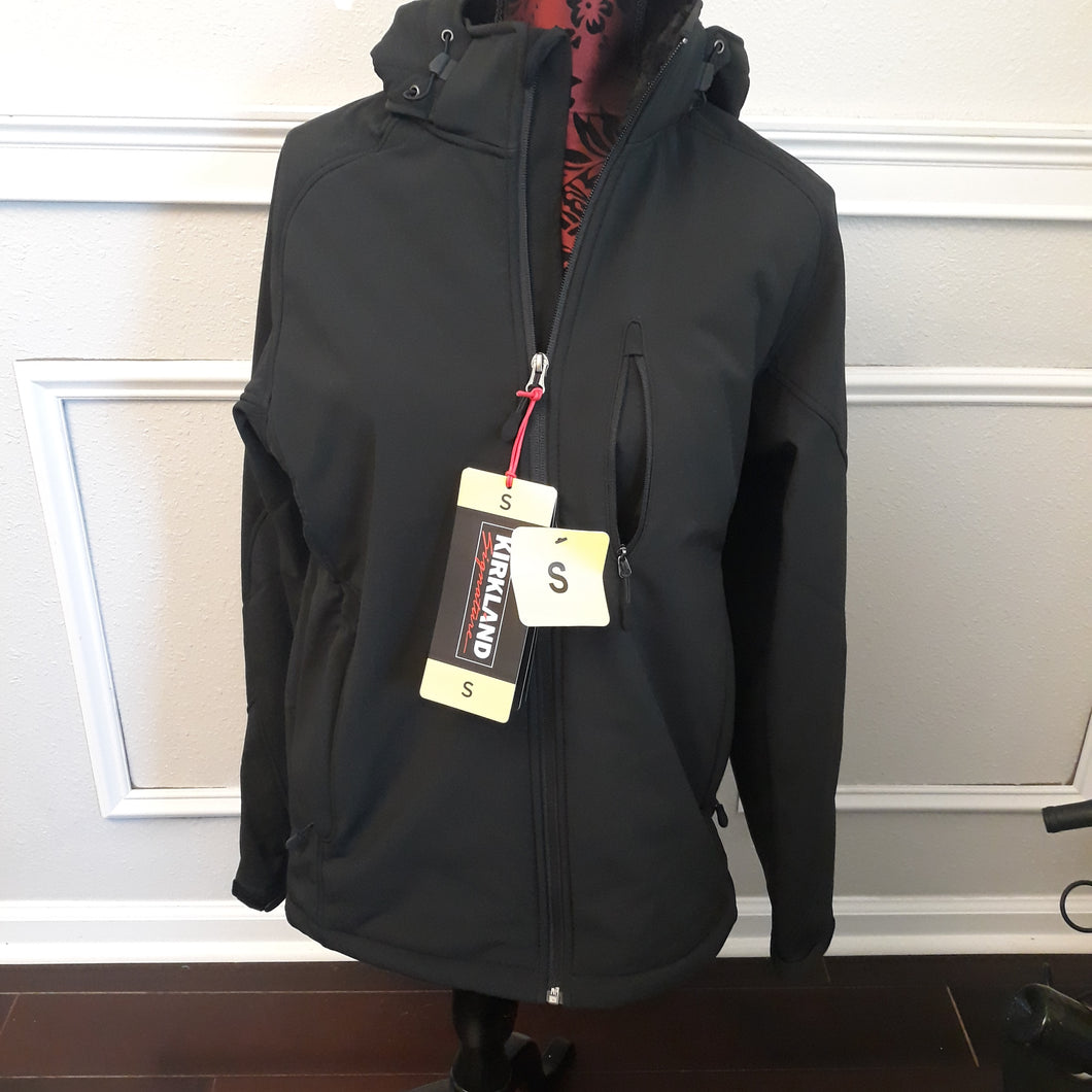Kirkland Signature Mens Hooded Windproof Jacket Small Black