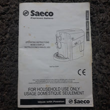 Load image into Gallery viewer, Saeco Espresso Italiano Fully Automatic Espresso Machine For Parts
