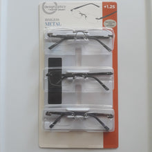 Load image into Gallery viewer, Design Optics By Foster Grant Rimless Metal 3 Pack
