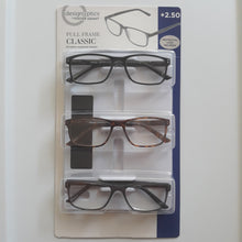 Load image into Gallery viewer, Design Optics by Foster Grant Full Frame Classic Reading Glasses 3 Pack
