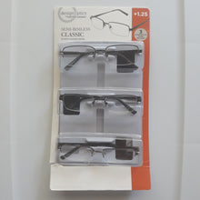 Load image into Gallery viewer, Design Optics By Foster Grant Semi-Rimless Classic +1.25, 3 Pack
