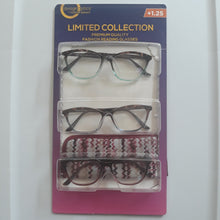 Load image into Gallery viewer, Design Optics Foster Grant Limited Collection Fashion Reading Glasses +1.25 3PK
