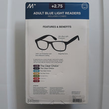 Load image into Gallery viewer, M+ Blue Light Protection Reading Glasses 2 Pack, +2.75
