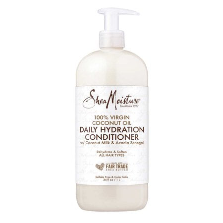 Shea Moisture 100% Virgin Coconut Oil Daily Hydration Conditioner, 34.0 Fl Oz