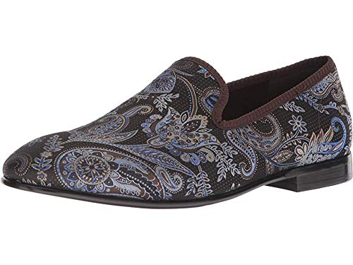 Tallia Men's Enrico Brocade Smoking Slippers 9 US Blue