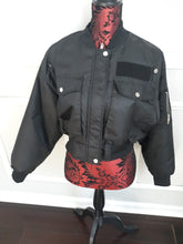 Load image into Gallery viewer, Forever 21 women&#39;s Puff Bomber Jacket Black Small
