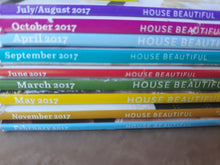 Load image into Gallery viewer, House Beautiful 2017 Lot of 9
