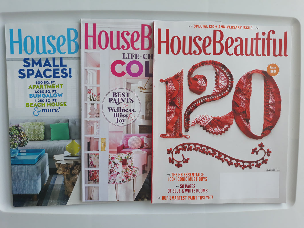 House Beautiful 2016 Lot of 3