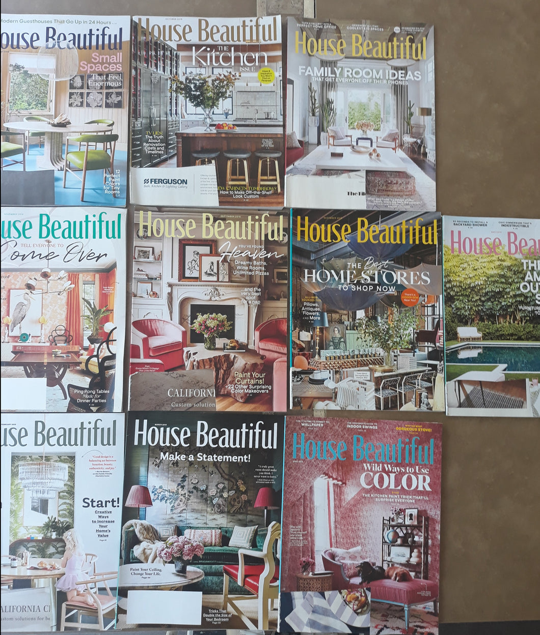 House Beautiful 2019 Lot of 10. Full year.