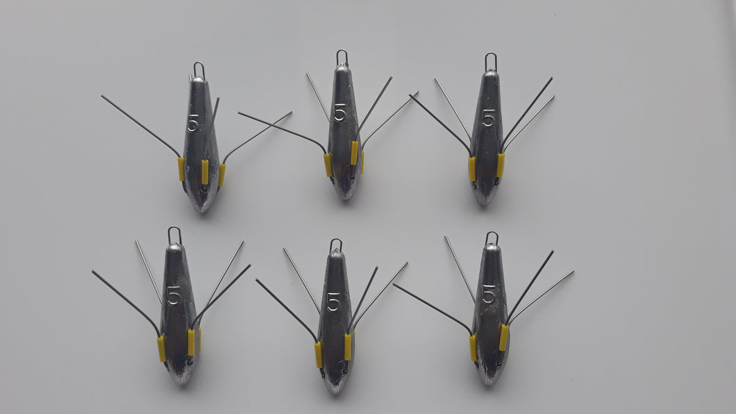 Sputnik Spider Grip Surf Sinkers 5oz Lot of 6