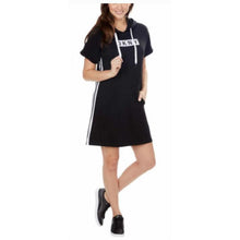 Load image into Gallery viewer, DKNY Sport Ladies&#39; Black Logo Hoodie Dress Kangaroo Pockets
