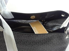 Load image into Gallery viewer, Michael Kors Signature Raven Large Shoulder Tote - Black - New $298
