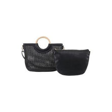 Load image into Gallery viewer, Mali + Lili Women&#39;s Brielle Woven Tote with Removable Pouch Black
