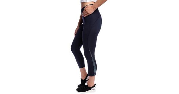 Kirkland Signature Womens Reflective Crop Leggings Navy Medium