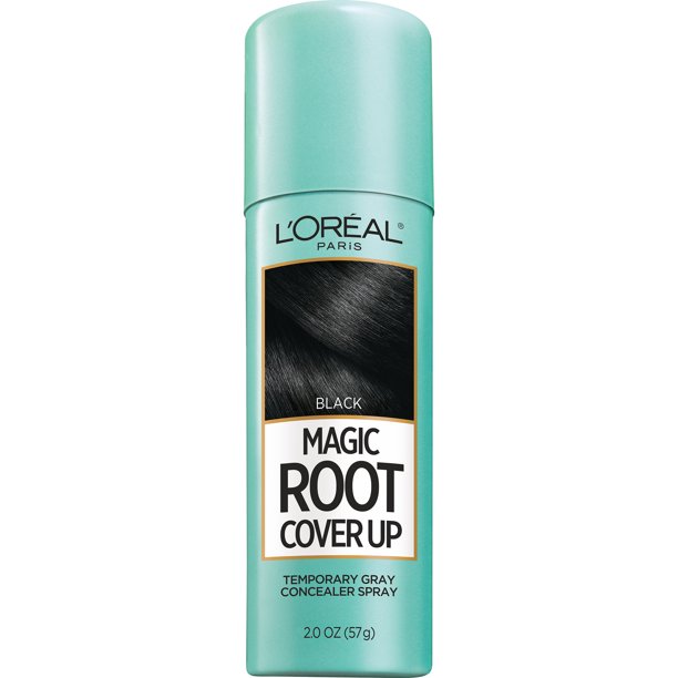 L'Oreal Paris Magic Root Cover Up Gray Concealer Spray, Black, 2 oz