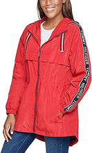 Load image into Gallery viewer, Tommy Hilfiger Women&#39;s Iconic Sporty Hooded Windbreaker Coat
