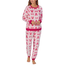 Load image into Gallery viewer, Disney Womens 2-Piece Fleece Jogger Lounge Set (Minnie Mouse, X-Large)
