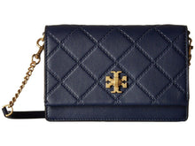 Load image into Gallery viewer, Tory Burch Georgia Turn-lock Mini Crossbody Shoulder Bag Navy Blue and Gold
