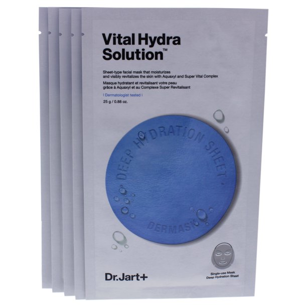 Vital Hydra Solution Sheet Mask by Dr. Jart+ for Unisex - 5 Pc Mask