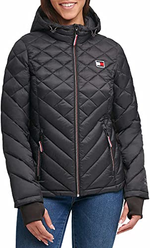 Tommy Hilfiger Womens Packable Hooded Puffer Jacket
