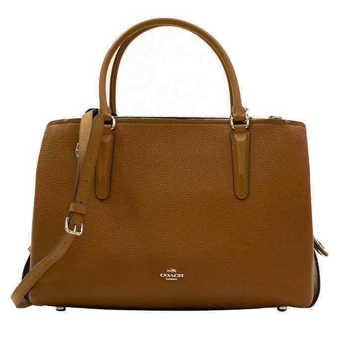 Coach 57276SVSD Brooklyn 34 Satchel Caryall, Saddle Brown