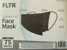 Load image into Gallery viewer, FLTR General Use Disposable Face Mask Black 75 Count

