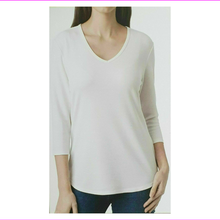 Load image into Gallery viewer, SegMents Women 3/4 Sleeve Basic/Essential Tencel V-neck Tshirt
