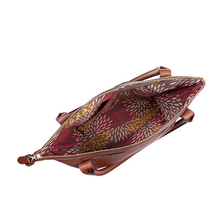 Load image into Gallery viewer, Lodis Siera Women&#39;s Brown Shoulder Tote Bag Purse Genuine Leather 16&quot;x13&quot;x5&quot;
